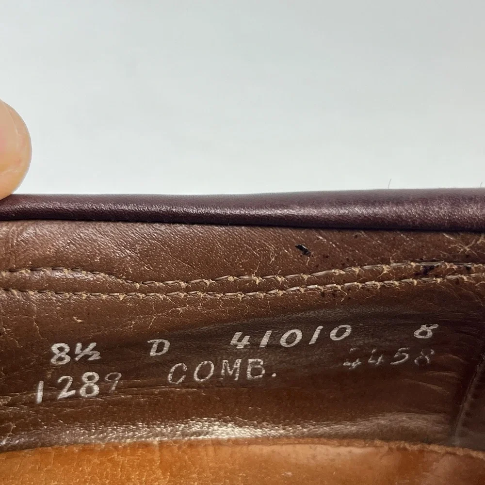 Allen Edmonds Harvard Casual Dress Shoes Burgundy Leather Loafers Size Size 8.5D
